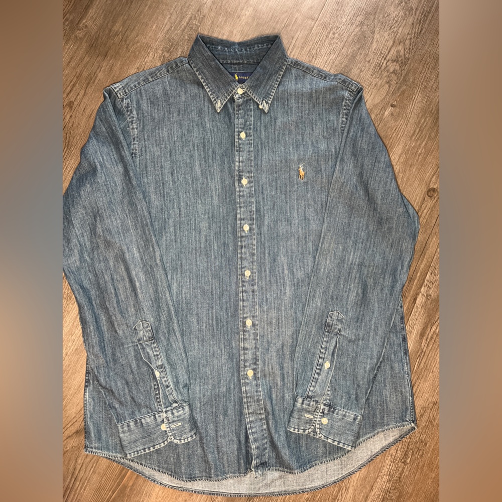 Men’s Ralph Lauren button up jean shirt.